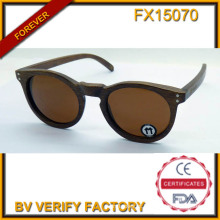 Fx15170 novo modelo redondo lente de óculos de sol Brown Woith